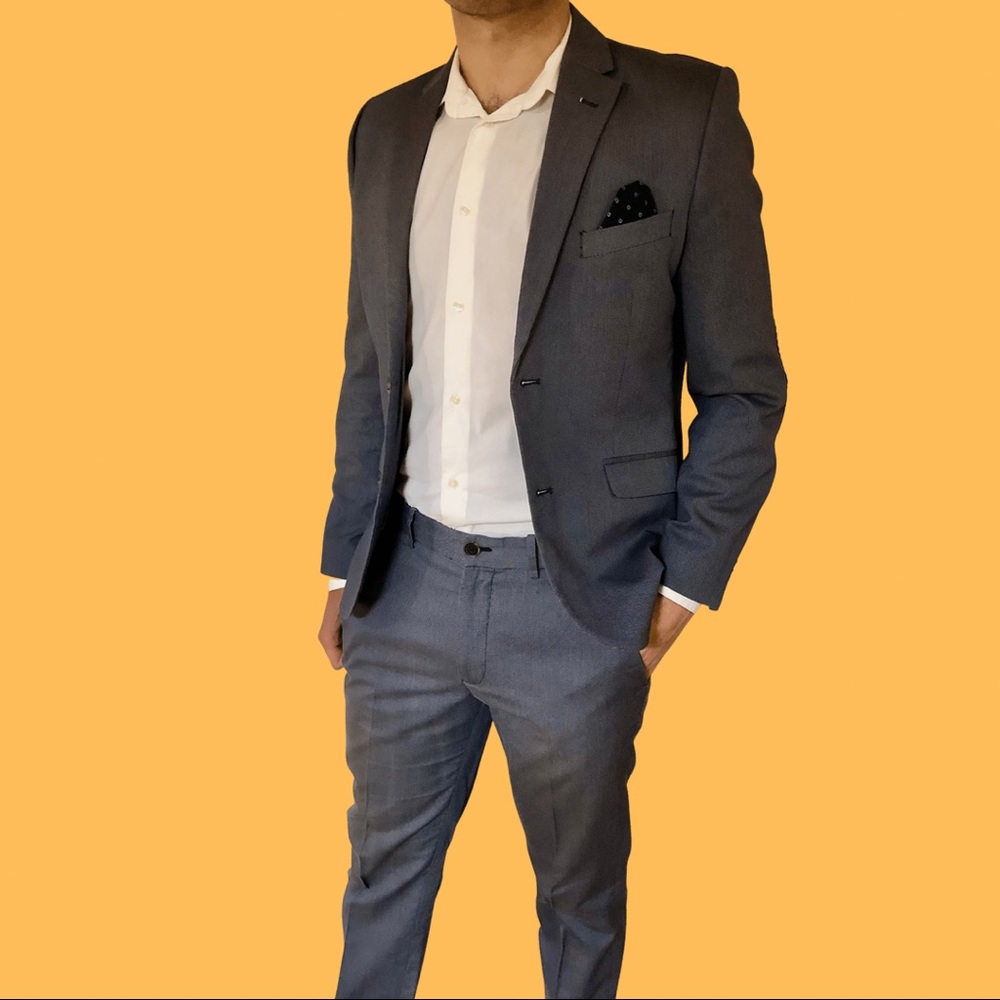 Navy H&M mens suit